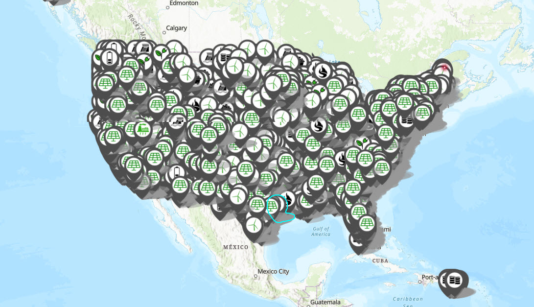 Major Power Plants Map