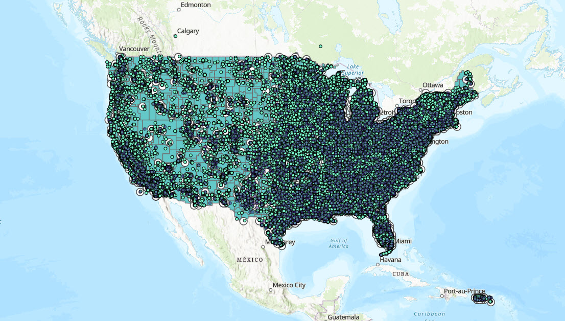 Power Plants in the US Map